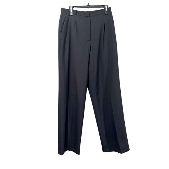 Brooks Brothers Brookease 100% Wool black lined dress pant size 12 - Picture 1 of 9